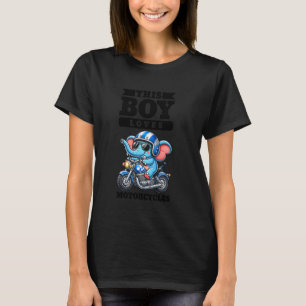 Kinder Motorradfahrer Motorrad Fahrender Elefant J T-Shirt
