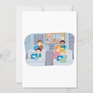 Kinder nähen Klasse Spaß beim Crafting und Lernen Einladung