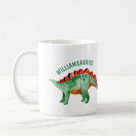 Kinder Name Funny Watercolor Dinosaurier  Kaffeetasse