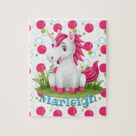 Kinder Name Niedlich Unicorn Puzzle Lernaktivität