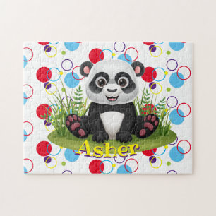 Kinder Name Panda Puzzle Learning Activity