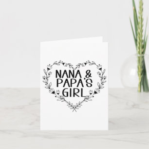 Kinder Nana &amp; Papas Girl Blumenherz bis Grandd Karte