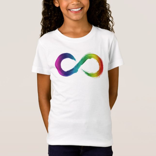 Kinder NeuroMannigfaltiges Rainbow-Shirt T-Shirt (Vorderseite)