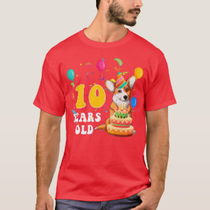 Kinder Niedlich 10 Jahre alter Corgi Hund über 10. T-Shirt