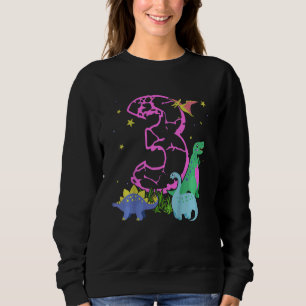 Kinder Niedlich 3 Jahre alte Rock Dinosaurier feie Sweatshirt