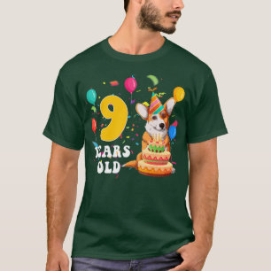 Kinder Niedlich 9 Jahre alter Corgi Hund Lover 9. T-Shirt