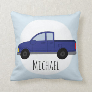 Kinder Niedlich Blue Lieferwagen Truck Boys Name K Kissen