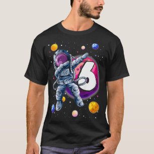 Kinder Niedlich Dabbing Kleiner Astronaut 6 Jahre  T-Shirt