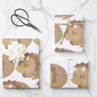 Kinder Niedlich Dinosaurier Geschenkpapier Set