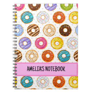 Kinder Niedlich Donut Muster Personalisiertes Note Notizblock