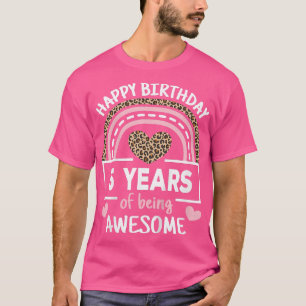 Kinder Niedlich glücklich 5. Geburtstag 5 Jahre Re T-Shirt
