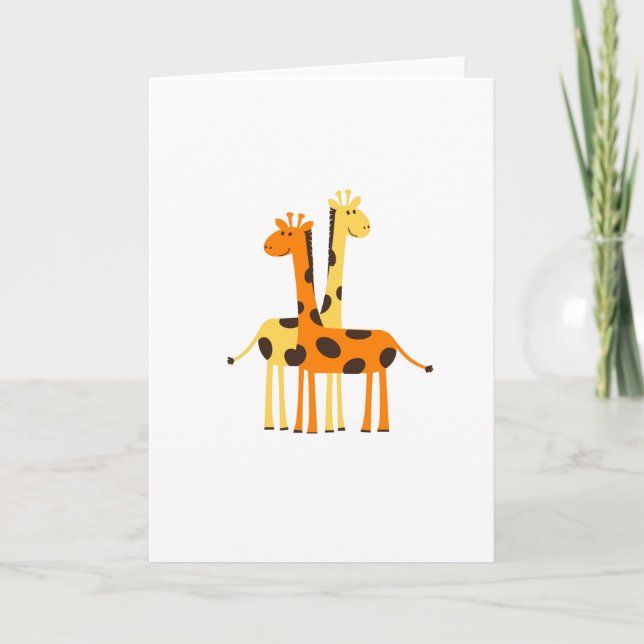 Kinder Niedlich Jungle Giraffe Karte (Vorderseite)