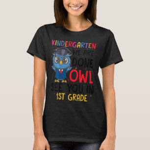 Kinder Niedlich Kindergarten Abschluss Owl sehen S T-Shirt