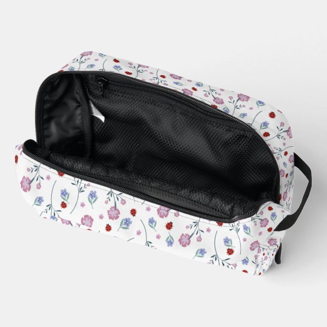 Kinder Niedlich Ladybug Polka dot Daisy Blume Patt Waschbeutel (Offen)
