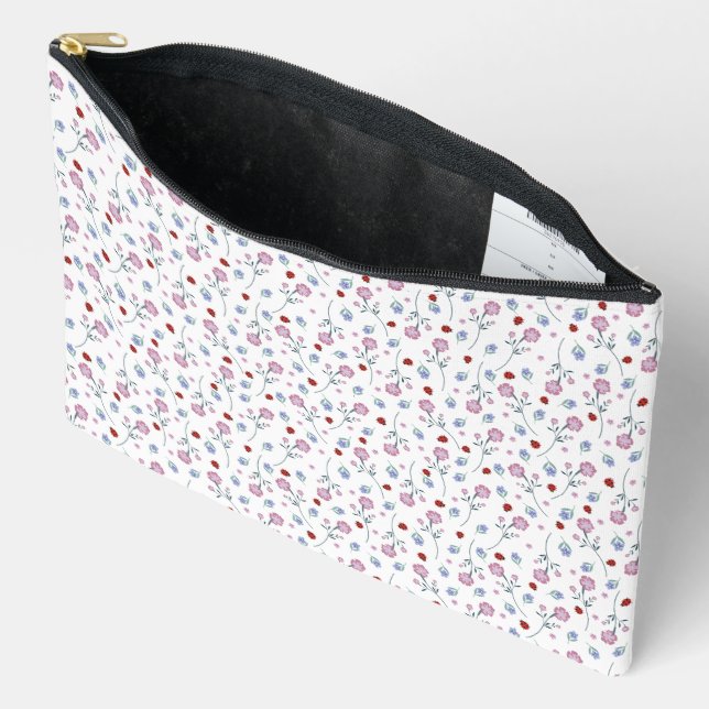 Kinder Niedlich Ladybug Polka dot Daisy Blume Patt Zubehörtasche (Offen)