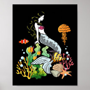 Kinder Niedlich Mermaid Lazy Halloween Kostüm für Poster