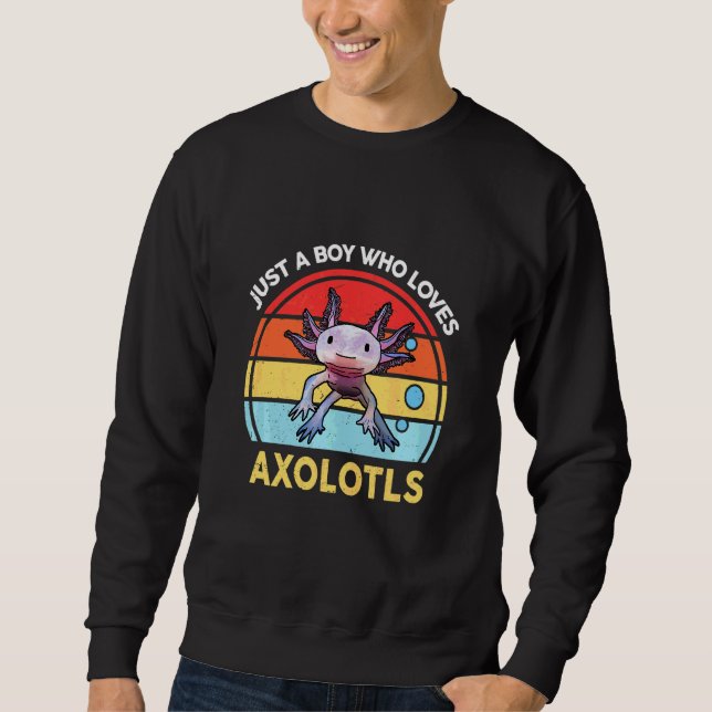 Kinder Niedlich nur ein Junge, der Axolotls Salama Sweatshirt (Vorderseite)