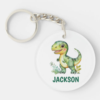 Kinder Niedlich Personalisierter Dinosaurier Schlüsselanhänger