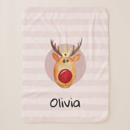 Kinder Niedlich Rudolph Rentier Weihnachten und Na Sherpadecke
