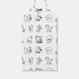 Kinder Niedlich Schwarz und Weiß Geschenkanhänger
