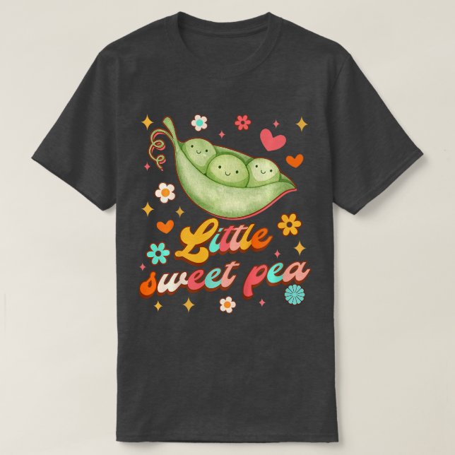 Kinder Niedlich süße Pea Baby Dusche Mommy Me Klei T-Shirt (Design vorne)