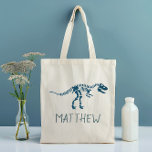 Kinder Niedlich T-Rex Dinosaur Fossil Boys School Tragetasche<br><div class="desc">Diese niedlichen personalisierten Kinder Tote Design verfügt über einen blauen T- Rex Dinosaurier. In der modernen Typografie gibt es auch Platz,  um Ihren Jungen Namen hinzuzufügen. Das perfekte Dinosaurier-Geschenk für alle Geschichten und Dinosaurier-Liebhaber,  ideal für ein Sportset oder eine Schultasche für Kinder und Kleinkinder.</div>