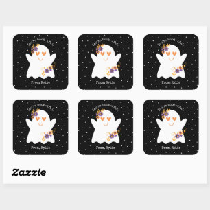 Kinder Niedlich zwischen Ghost Square Sticker