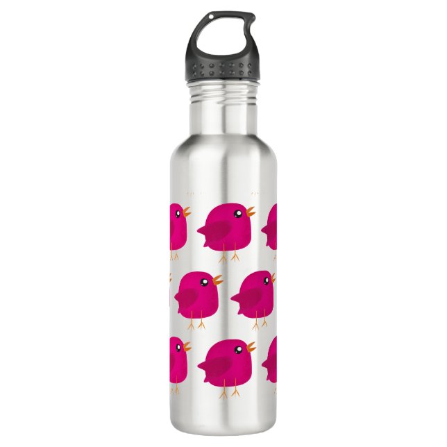 Kinder niedliche Birke Edelstahlflasche (Vorderseite)