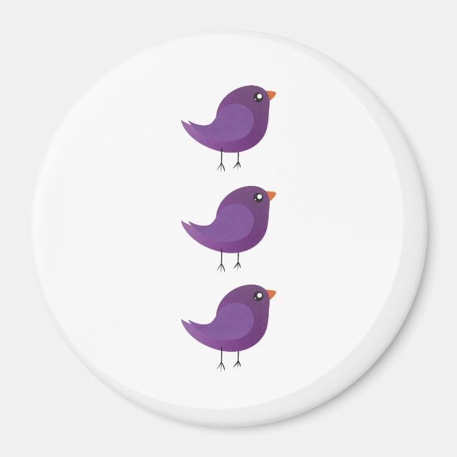 Kinder niedliche Birke Magnet (Vorne)