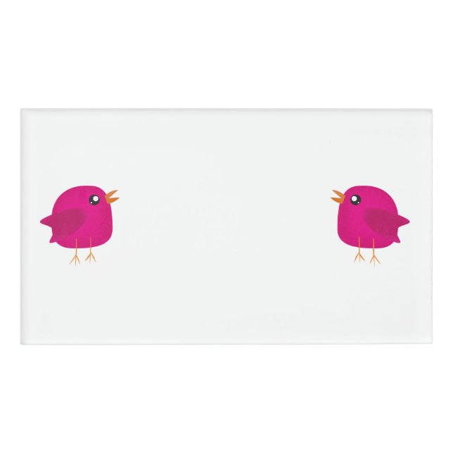 Kinder niedliche Birke Namenschild (Vorderseite)