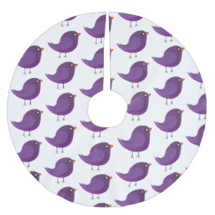 Kinder niedliche Birke Polyester Weihnachtsbaumdecke