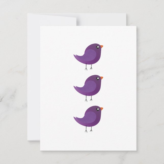 Kinder niedliche Birke RSVP Karte (Vorderseite)