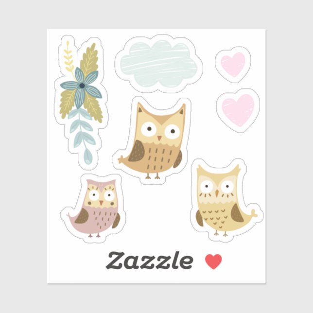 Kinder Niedliche farbenfrohe Schafe #4 Aufkleber (Blatt)