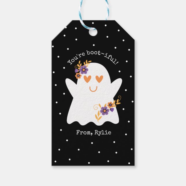 Kinder Niedliche Halloween Ghost Geschenkanhänger (Vorderseite)
