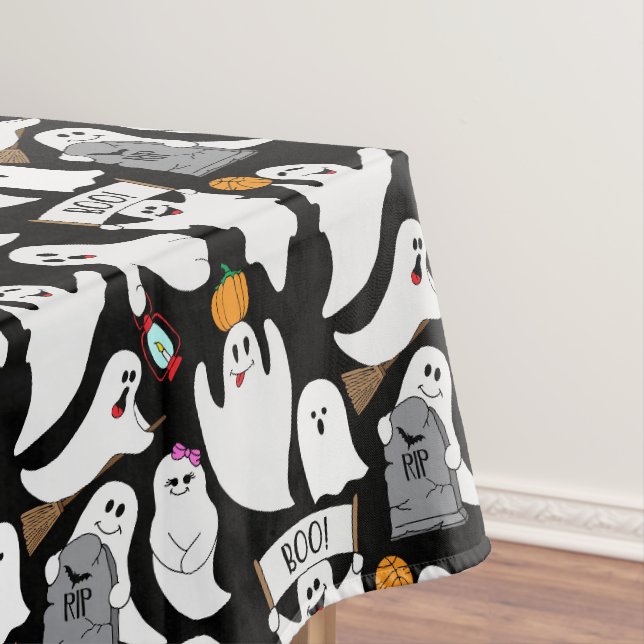 Kinder Niedliche weiße Geister Halloween-Party Gem Tischdecke (Beispiel)