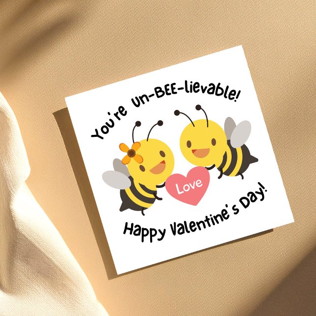 Kinder Niedlicher Bee Valentinstag Feiertagskarte (Von Creator hochgeladen)