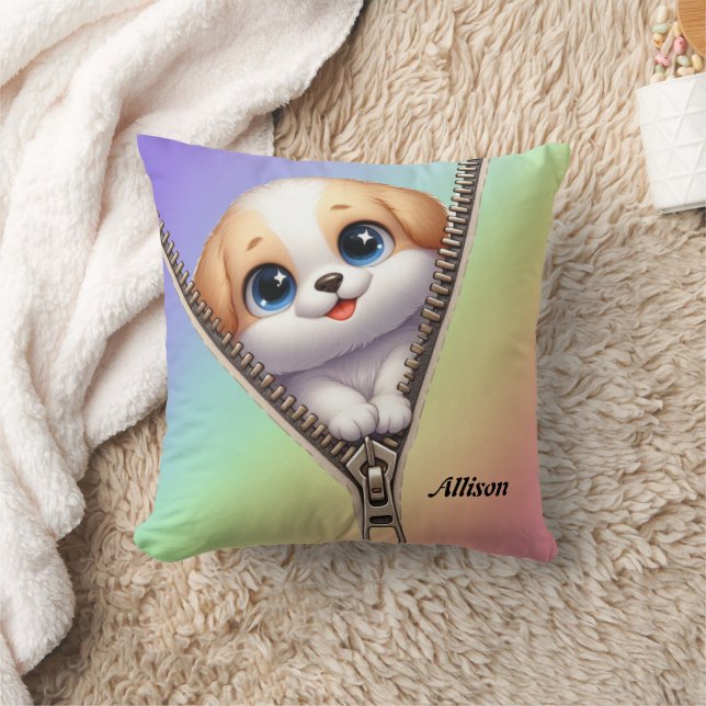 Kinder Niedlicher Hund Welpe Kissen (Decke)