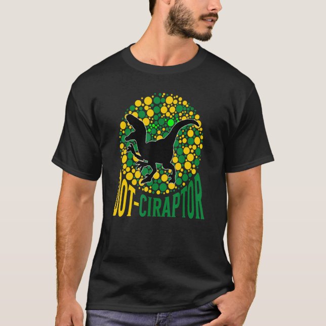 Kinder Niedlicher internationaler Dot Day Dinosaur T-Shirt (Vorderseite)
