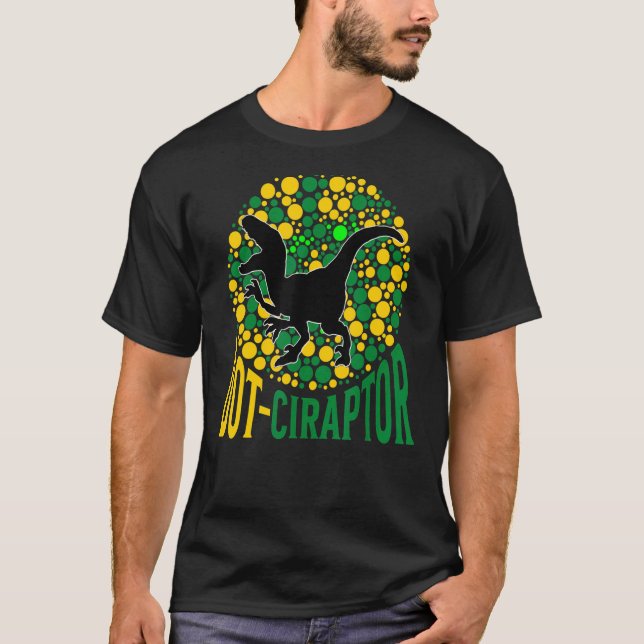 Kinder Niedlicher internationaler Dot Day Dinosaur T-Shirt (Vorderseite)