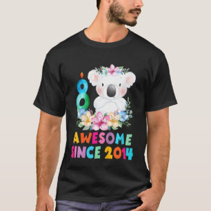 Kinder Niedlicher Koala-Bär 8 Jahre Geburtstagskle T-Shirt