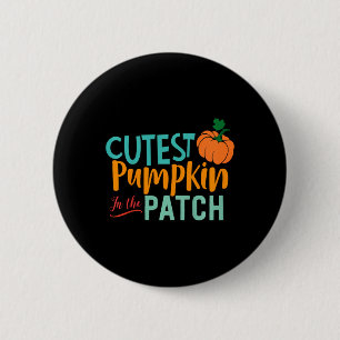 Kinder Niedlicher Kürbis im Herbst des Patches Button