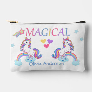 Kinder Niedliches magisches Einhorn und Regenbogen Zubehörtasche
