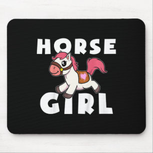 Kinder Niedliches Pferd Girl Pony Schifffahrtsgese Mousepad