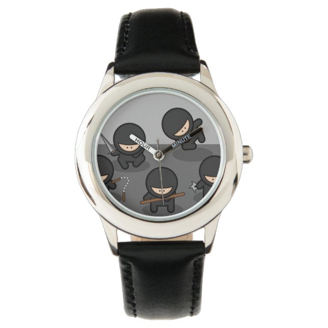 Kinder-Ninjas-Uhr Armbanduhr (Vorderseite)