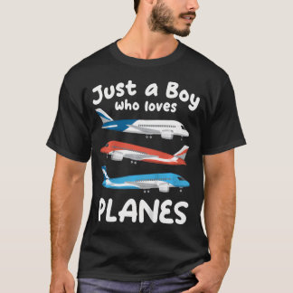 Kinder nur ein Junge, der Flugzeuge Kleinkind Kind T-Shirt