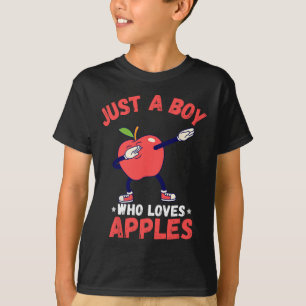 Kinder nur ein Junge, der Lieben Äpfel gibt lustig T-Shirt