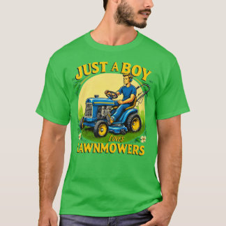 Kinder nur ein Junge, der Lieben RasenRasenmäher T-Shirt