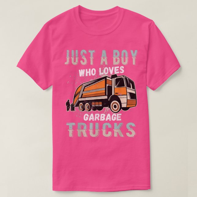 Kinder nur ein Junge, der Mülltransporter 1682 Lie T-Shirt (Design vorne)