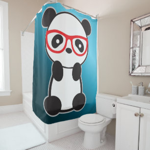 Kinder oder Liebhaber Panda-Badezimmer-Teppich Duschvorhang