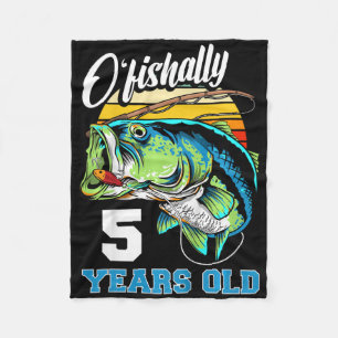 Kinder Ofishally 5 Jahre alt Fischer 5. Geburtstag Fleecedecke